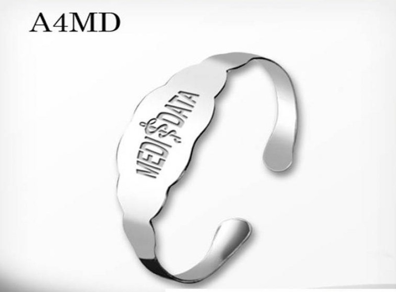 Medi Data Thin Cuff Bracelet