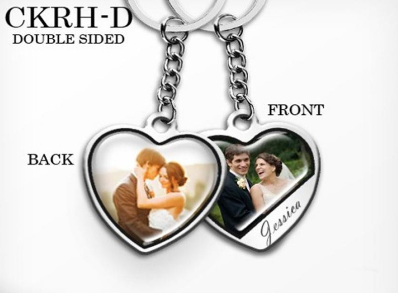 Heart double sided keyring