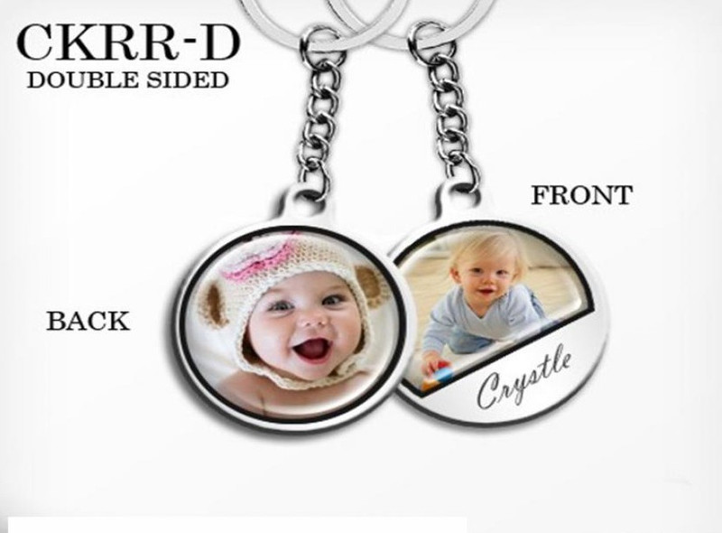 Round double sided keyring