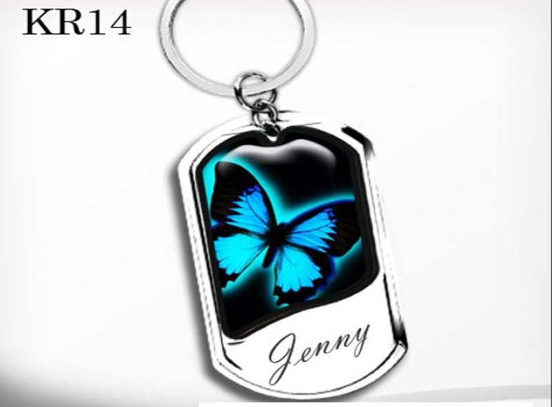 Black Butterfly Keyring