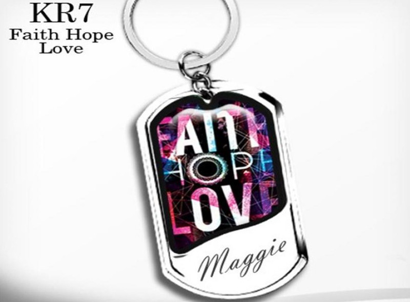 Faith Hope Love Keyring