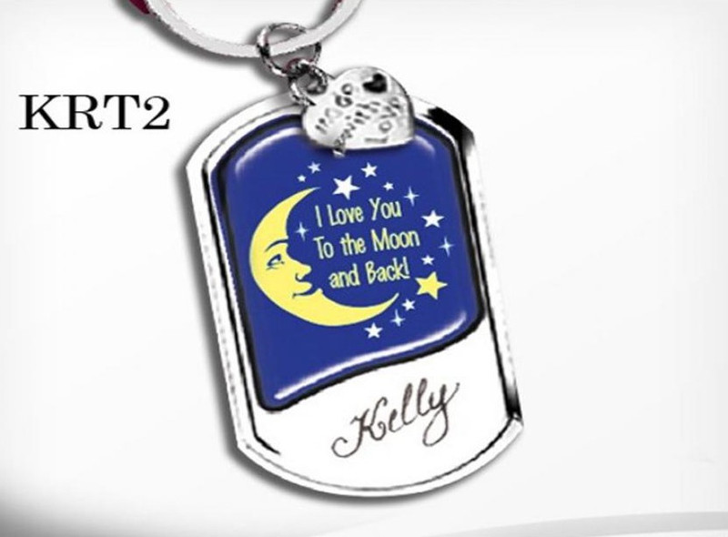 Moon and back keyring