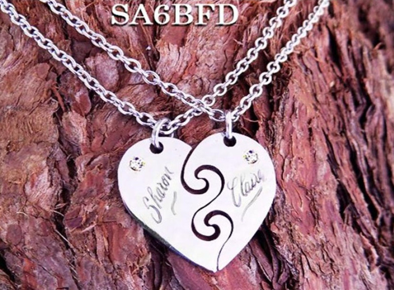 Friends Pendants with diamanté
