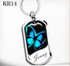 Black Butterfly Keyring